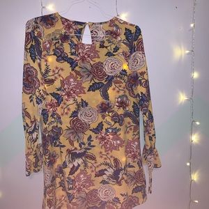 Yellow Floral Xhileration Dress!!